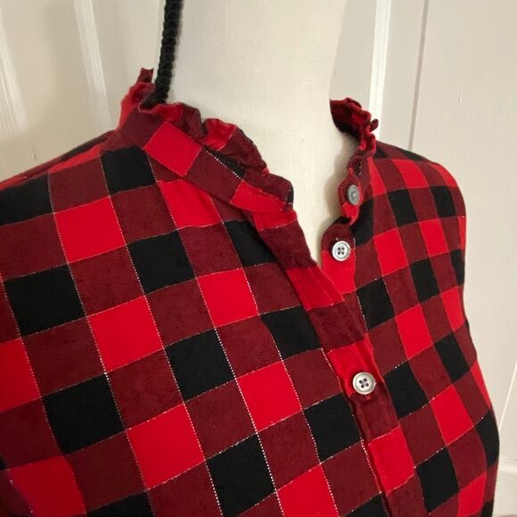 J.Crew buffalo plaid button up shirt size M - Picture 4 of 9